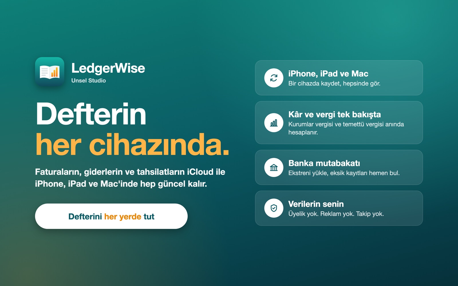 Mac için LedgerWise ekran görüntüsü 1