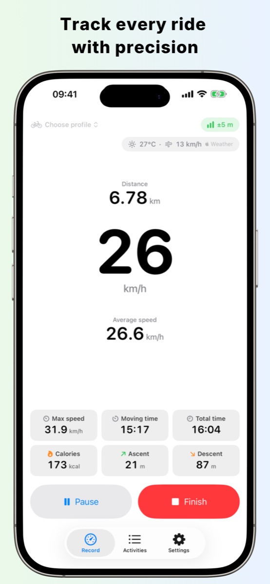 RideMeter screenshot 1