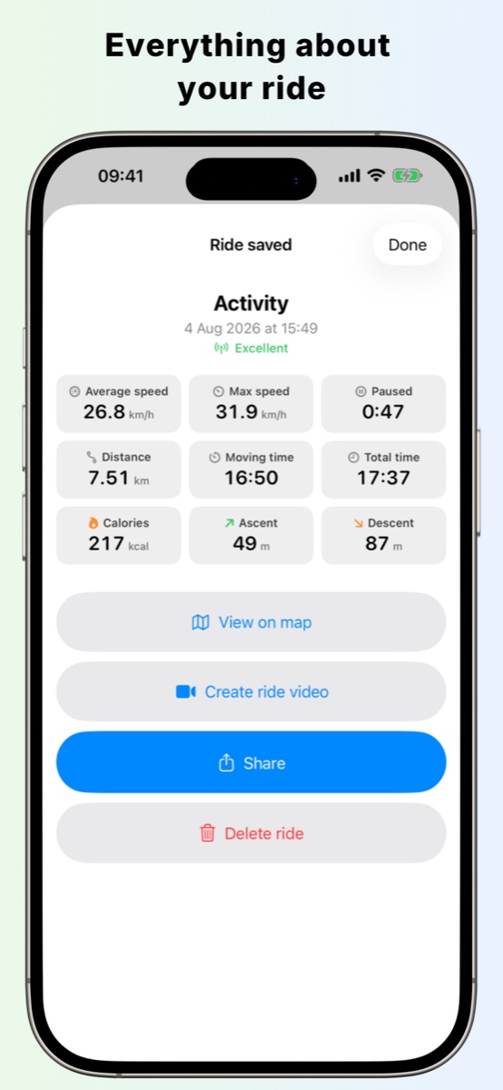 RideMeter screenshot 2