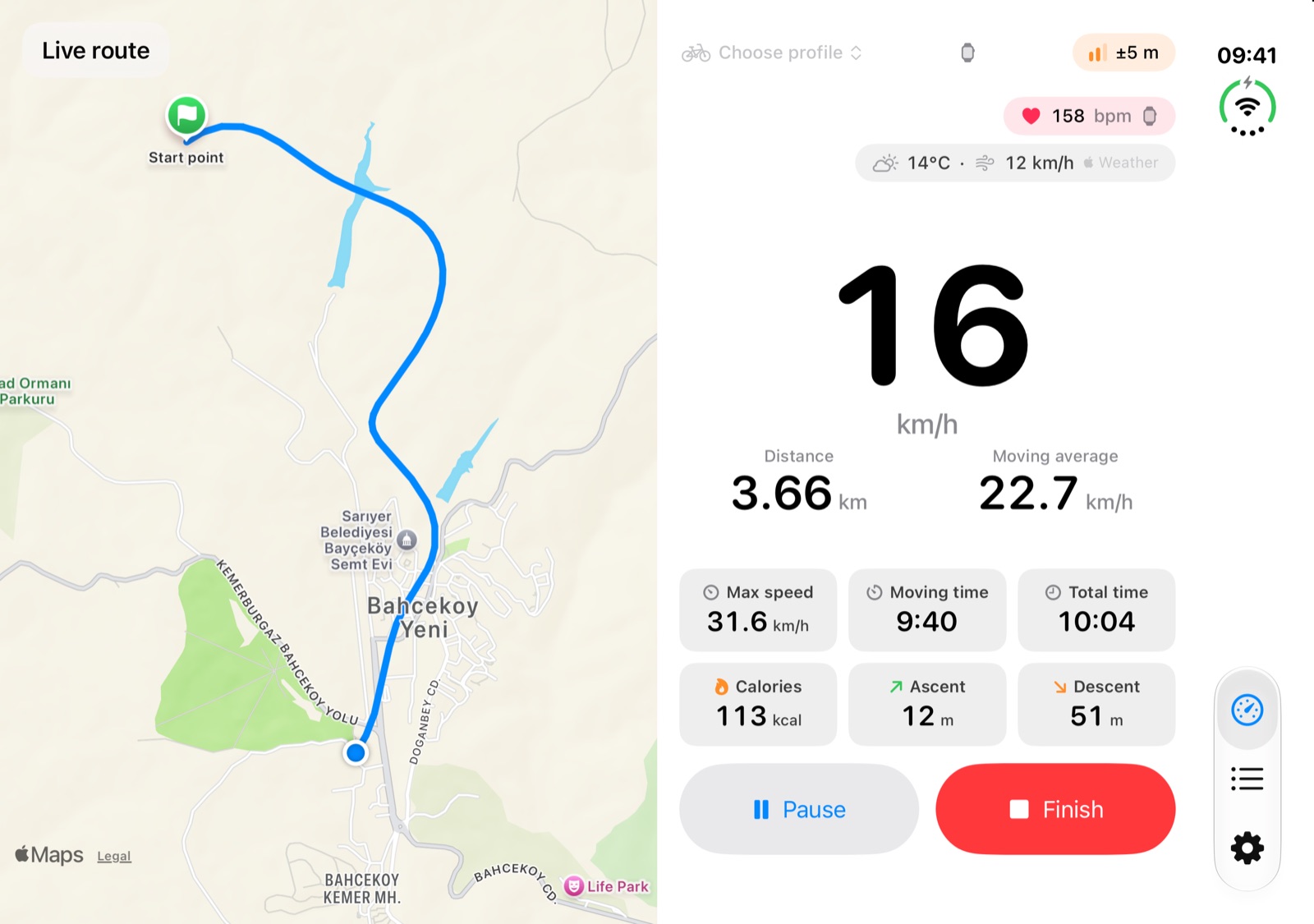 RideMeter on iPhone Duo screenshot 1