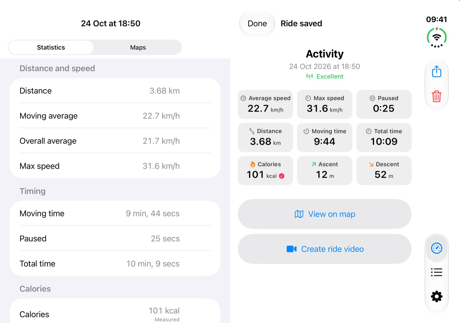 RideMeter on iPhone Duo screenshot 2