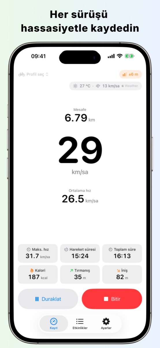 RideMeter ekran görüntüsü 1