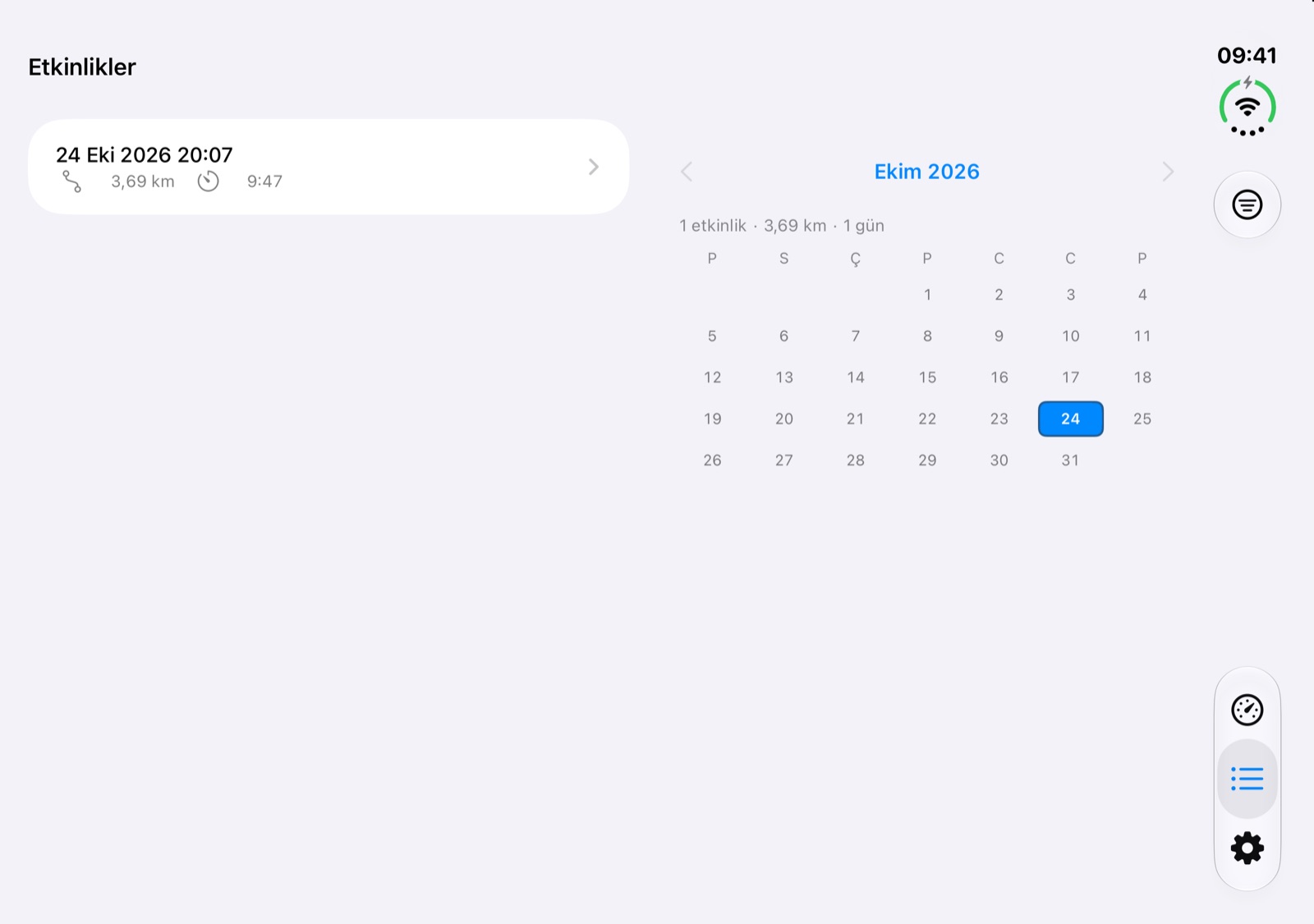 iPhone Duo'da RideMeter ekran görüntüsü 5